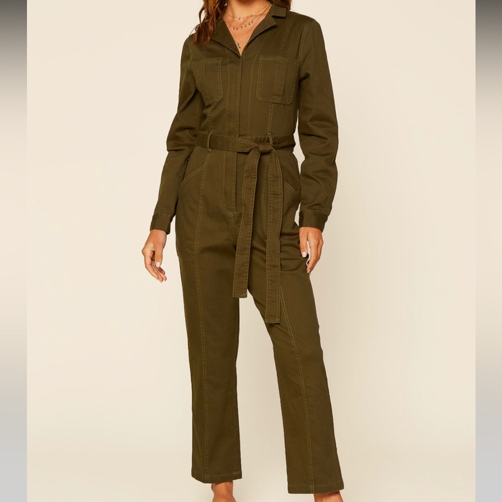 SKIES ARE BLUE Long Sleeve Utility Jumpsuit